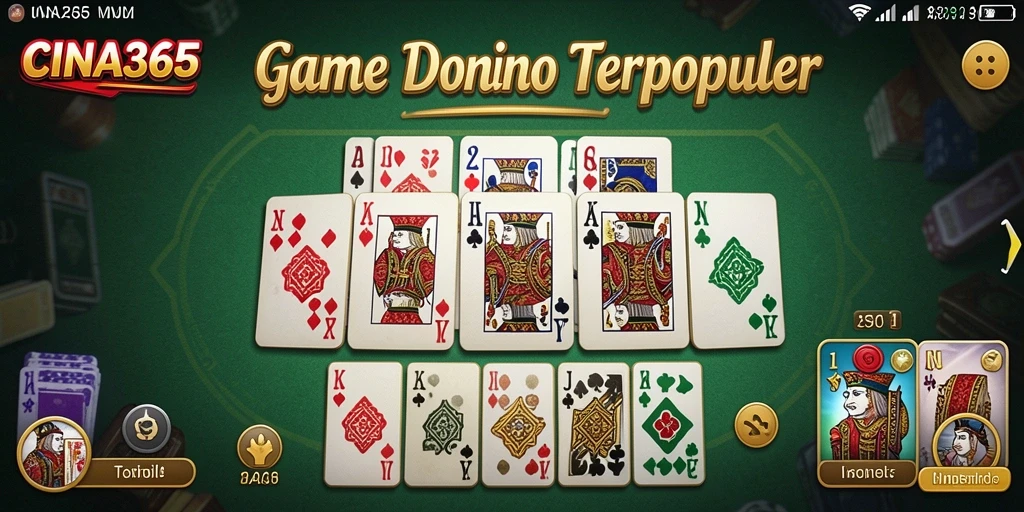 Tampilan gameplay Domino yang seru dan menarik.