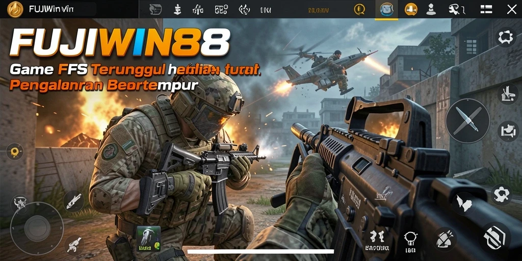 Screenshot gameplay FUJIWIN88 menampilkan aksi pertarungan yang intens.