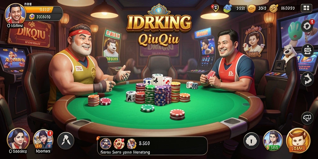 Tampilan gameplay QiuQiu yang seru di IDRKING.