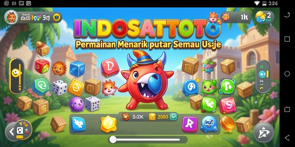 Screenshot gameplay INDOSATTOTO menampilkan tantangan puzzle yang seru.