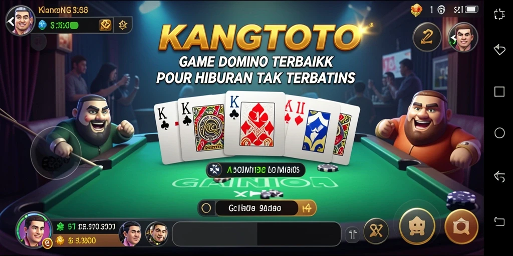Screenshot utama KANGTOTO menampilkan pemain sedang menikmati permainan Domino.