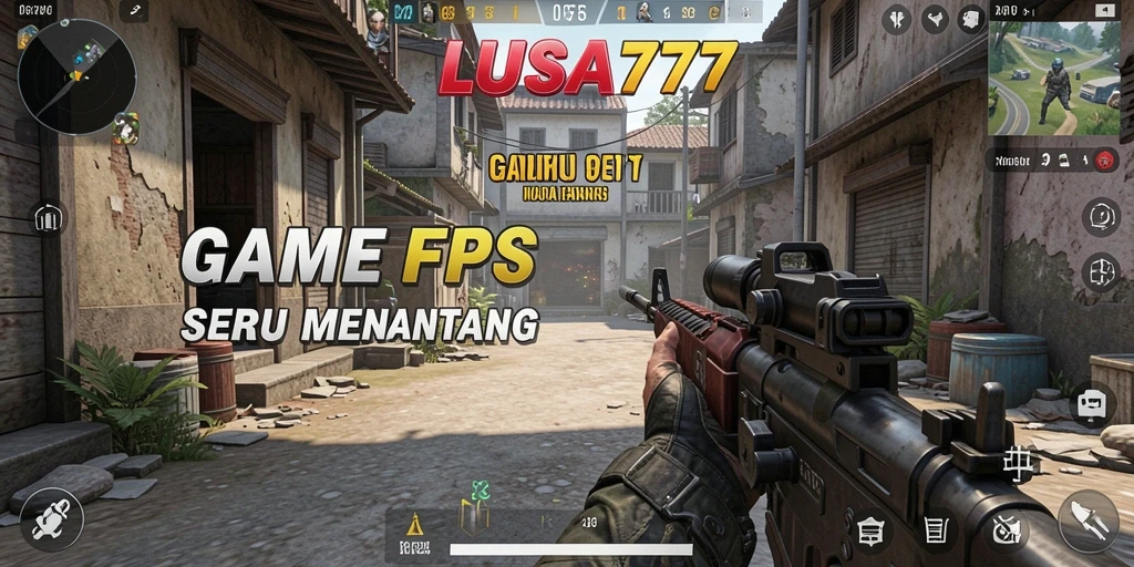 Screenshot gameplay LUSA777 menampilkan aksi tembak-menembak yang seru.