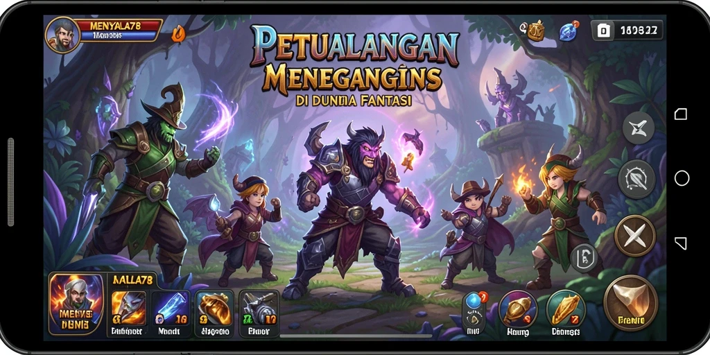 Tampilan menakjubkan dari gameplay petualangan di MENYALA78.