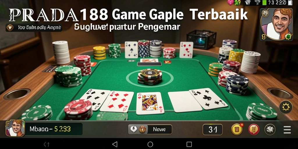 Tampilan gameplay Gaple seru dan menarik di PRADA188.