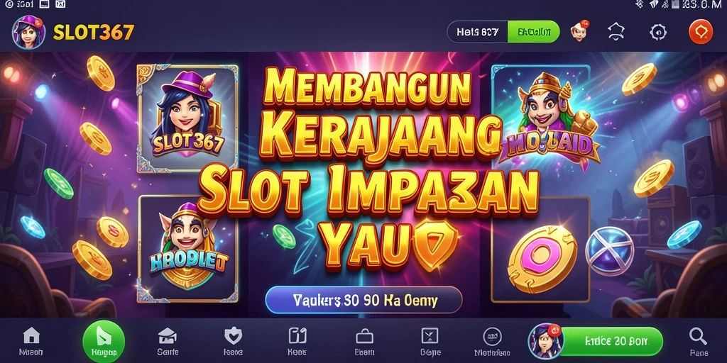 Tampilan utama gameplay SLOT367 menampilkan suasana kasino yang megah.