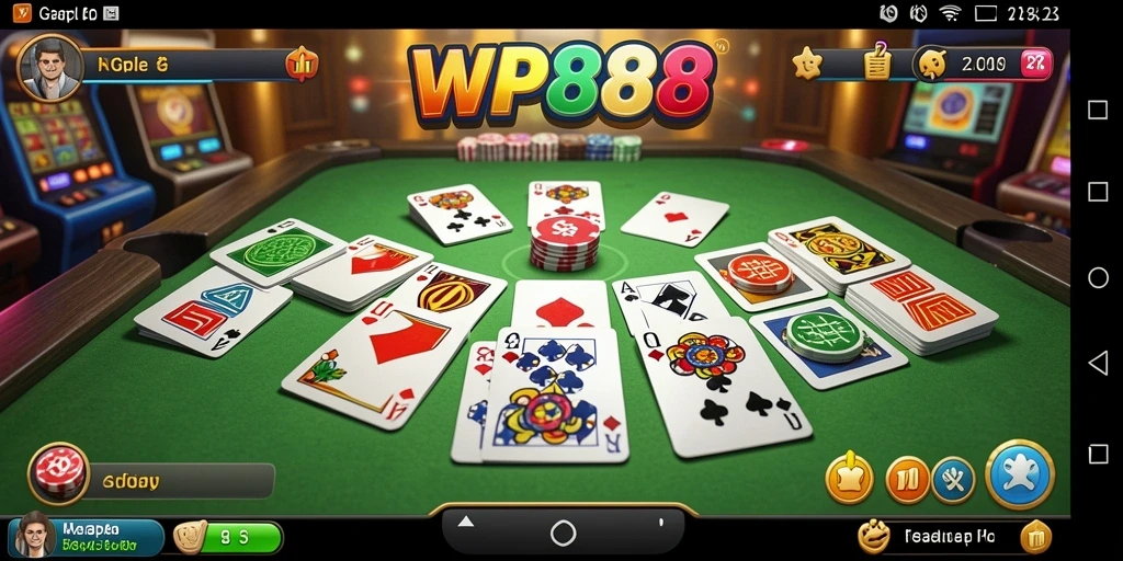 Screenshot gameplay WP888 menampilkan suasana seru permainan Gaple.